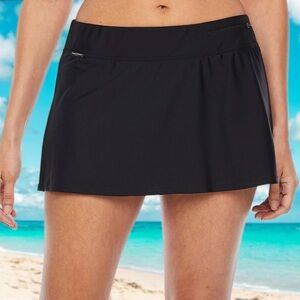 ZeroXposur Women’s Sport Skirtini Swim Sport Black Mini Skort Sz M